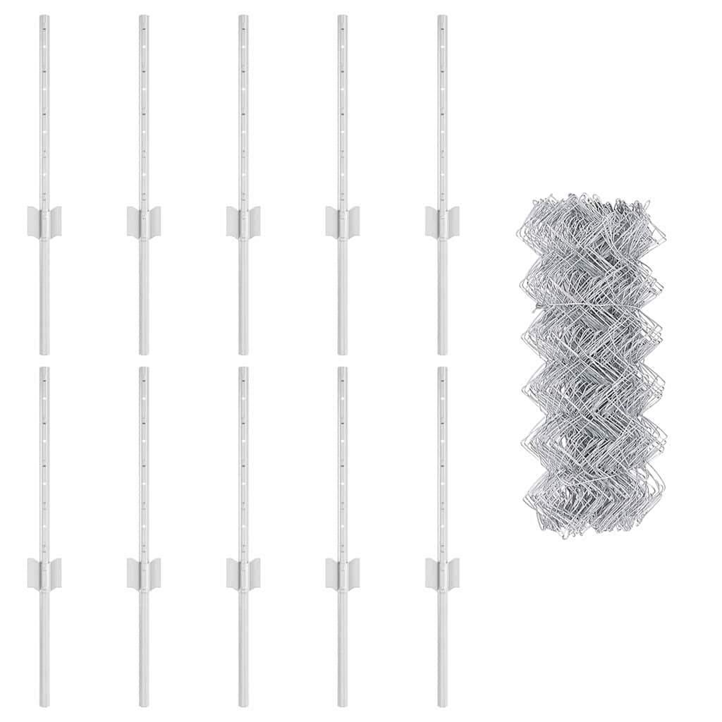 Fence with Post Silver