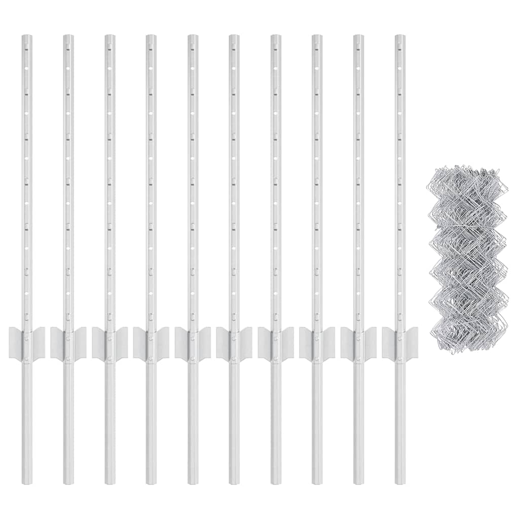 Fence with Post Silver