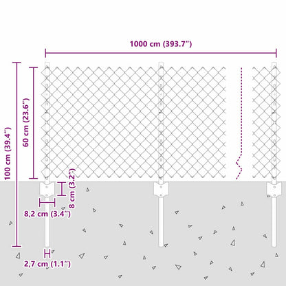 Fence with Post Silver
