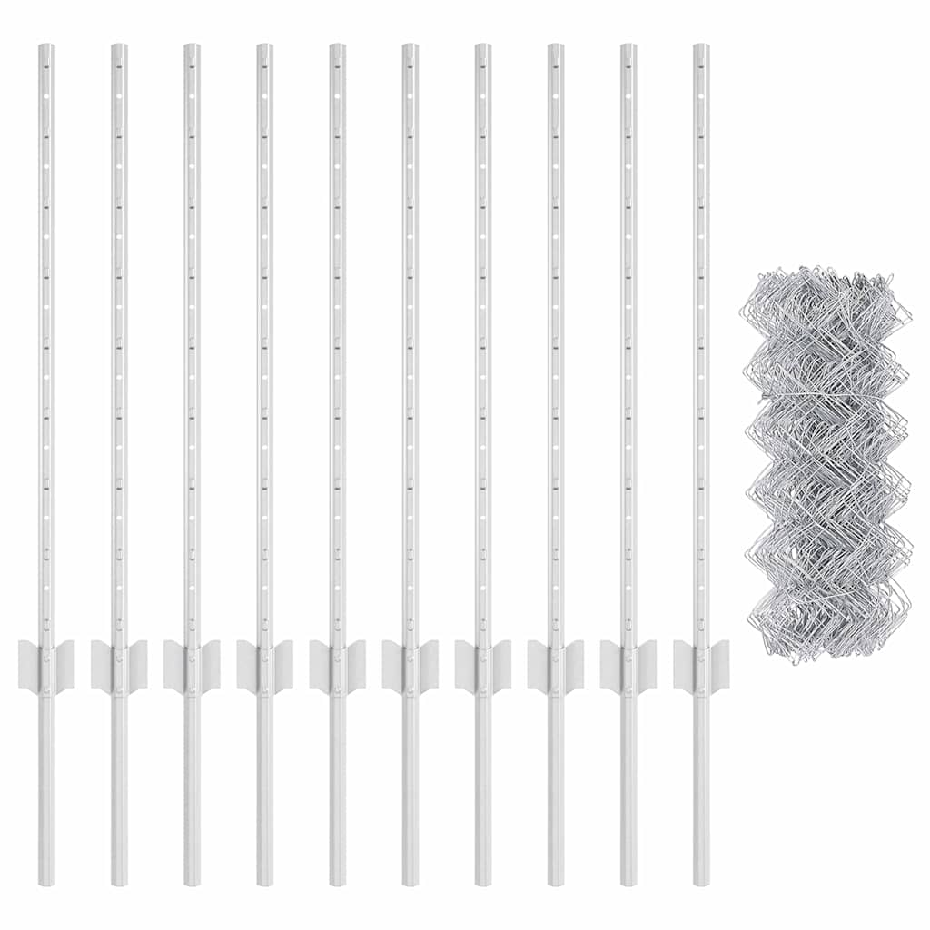 Fence with Post Silver