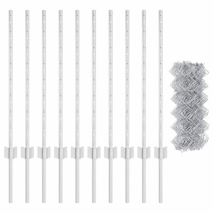 Fence with Post Silver
