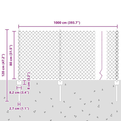Fence with Post Silver