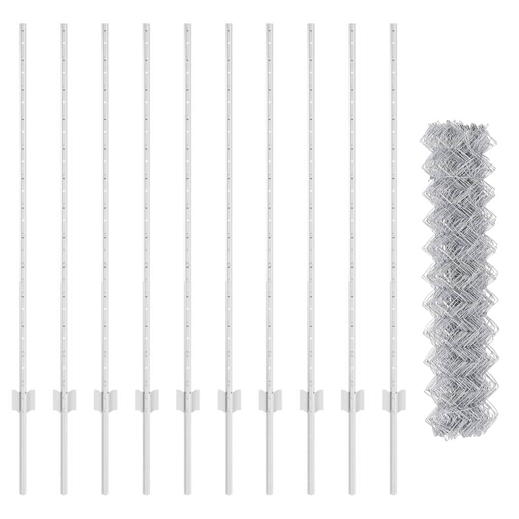 Fence with Post Silver