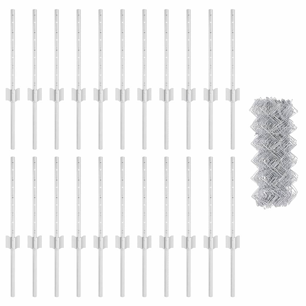 Fence with Post Silver