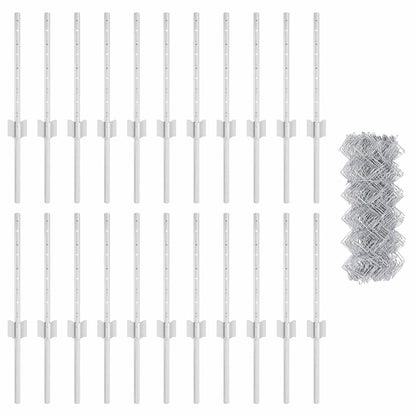 Fence with Post Silver