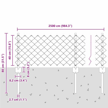 Fence with Post Silver