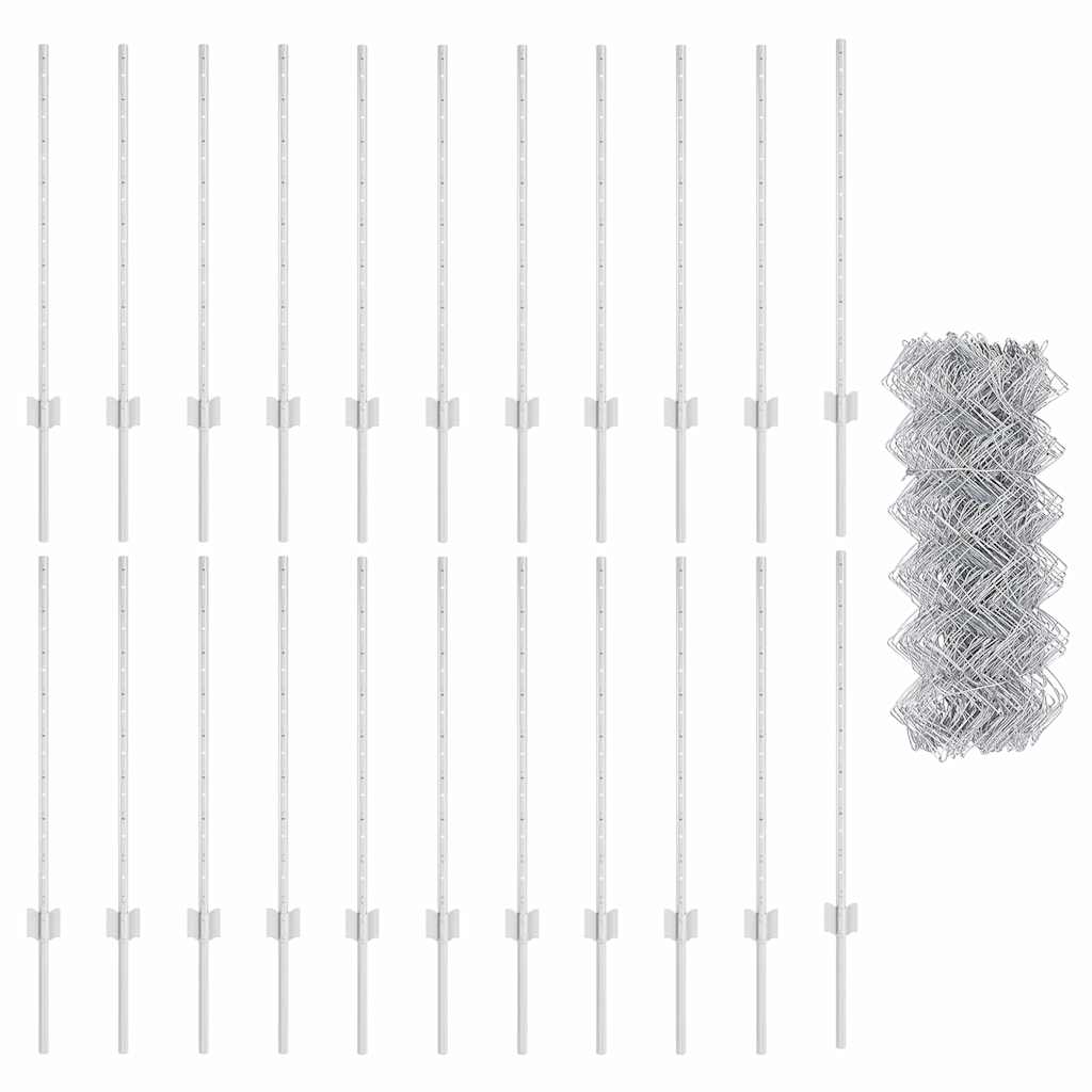 Fence with Post Silver