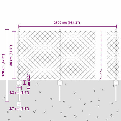 Fence with Post Silver