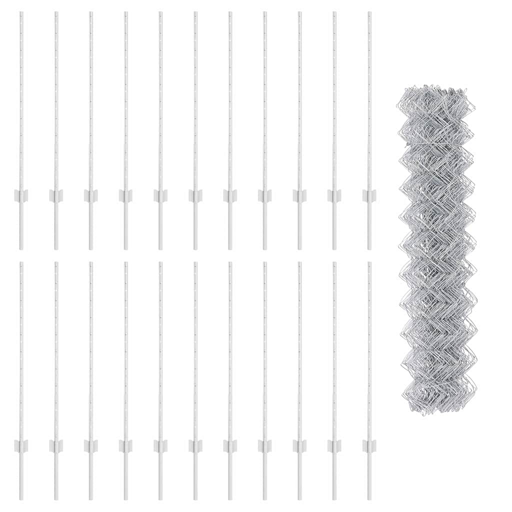 Fence with Post Silver