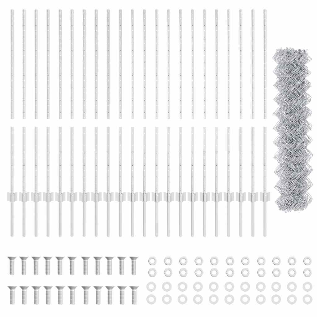 Fence with Post Silver