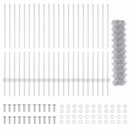 Fence with Post Silver