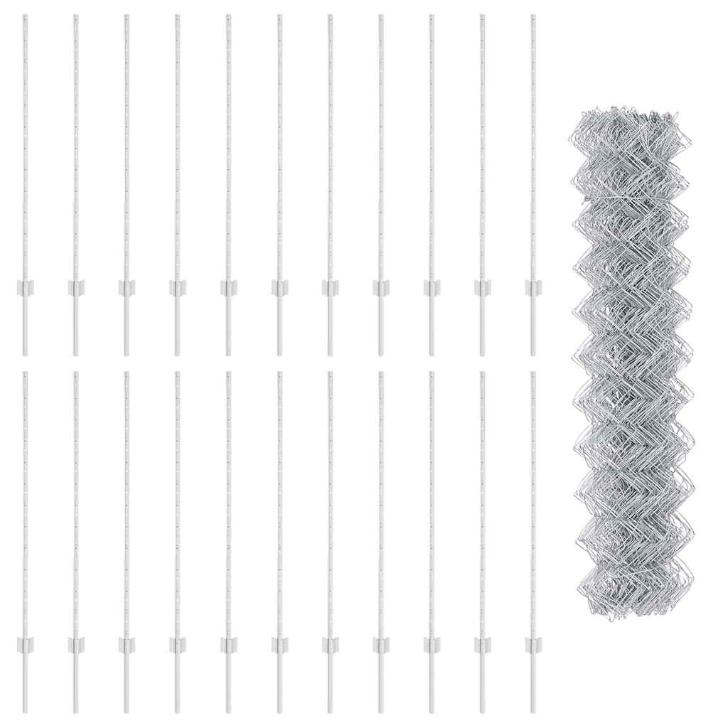 Fence with Post Silver