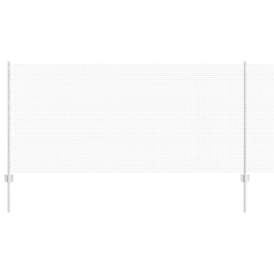 Welded Wire Fence with Posts 10 x 1 m Galvanised Steel Silver