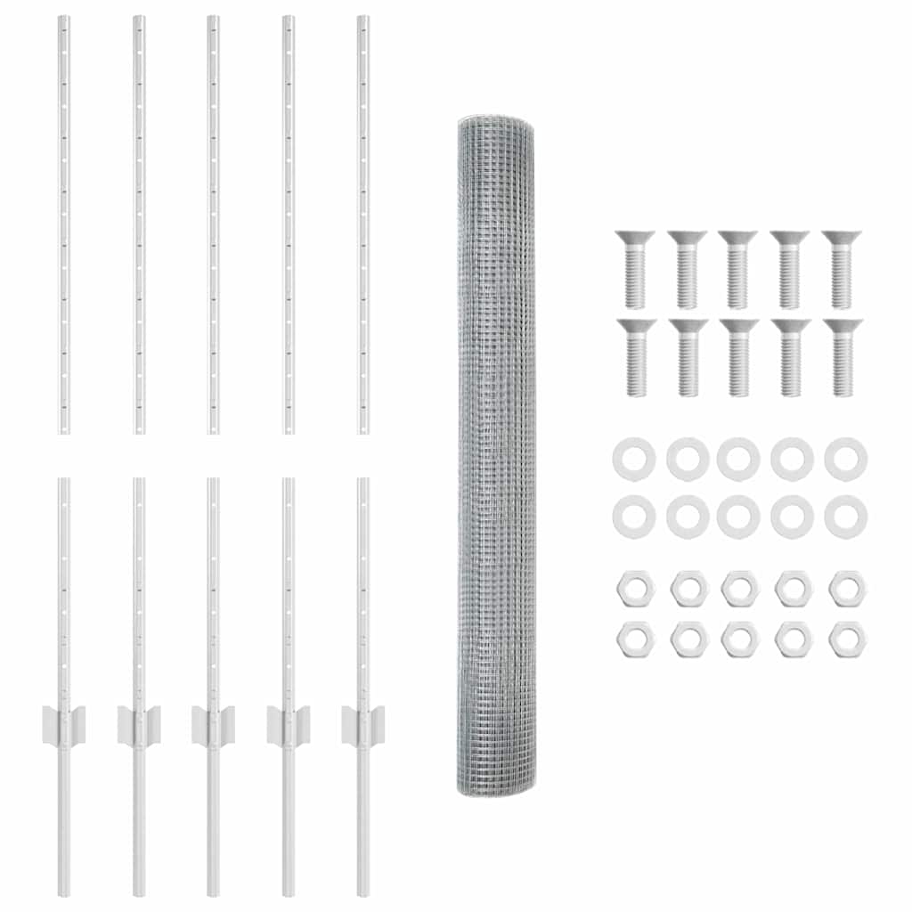Fence with Post Silver