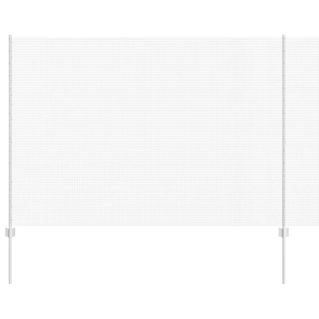 Fence with Post Silver 1.6 x 10 m Steel