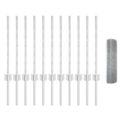 Welded Wire Fence with Post 25 x 0.6 m (W x H)