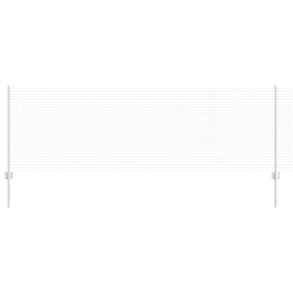 Fence with Post Silver 0.8 x 25 m Steel