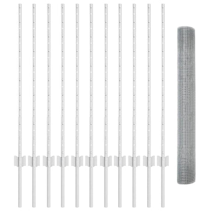 Welded Wire Fence with Post 25 x 1 m (W x H)