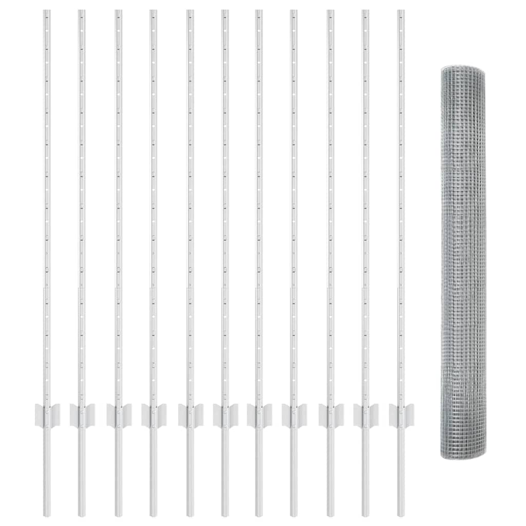Welded Wire Fence with Post 25 x 1.2 m (W x H)