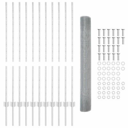 Welded Wire Fence with Post 25 x 1.2 m (W x H)