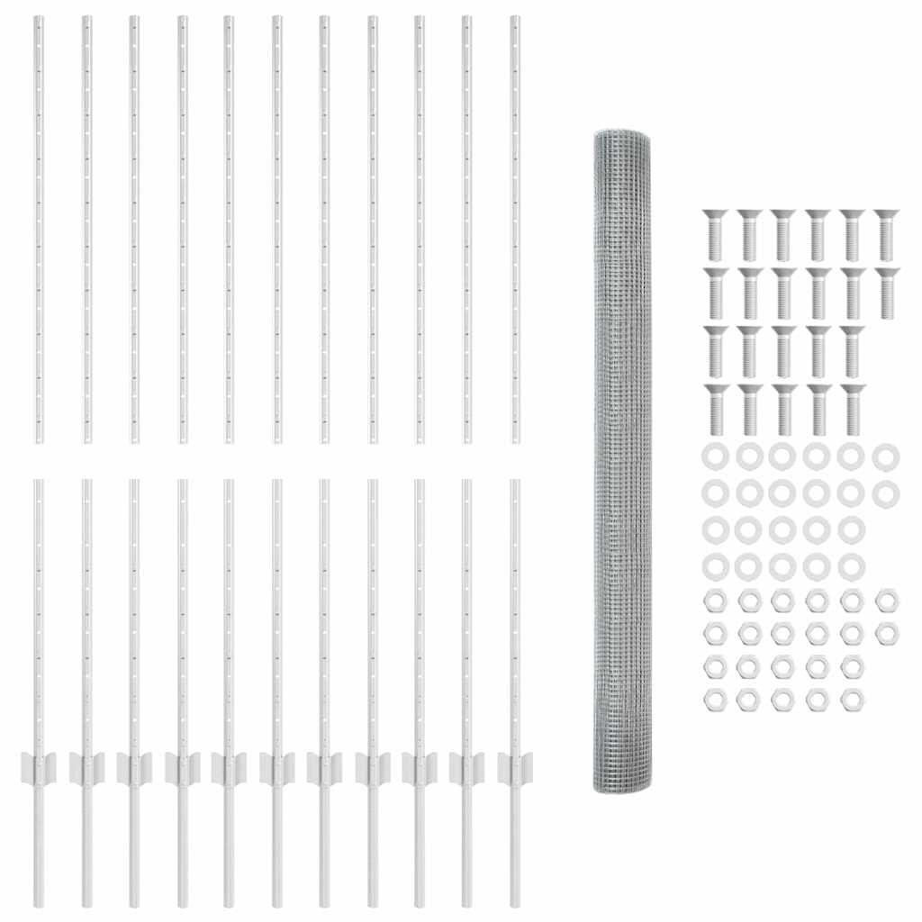 Welded Wire Fence with Post 25 x 1.4 m (W x H)
