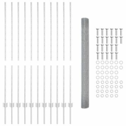 Welded Wire Fence with Post 25 x 1.4 m (W x H)