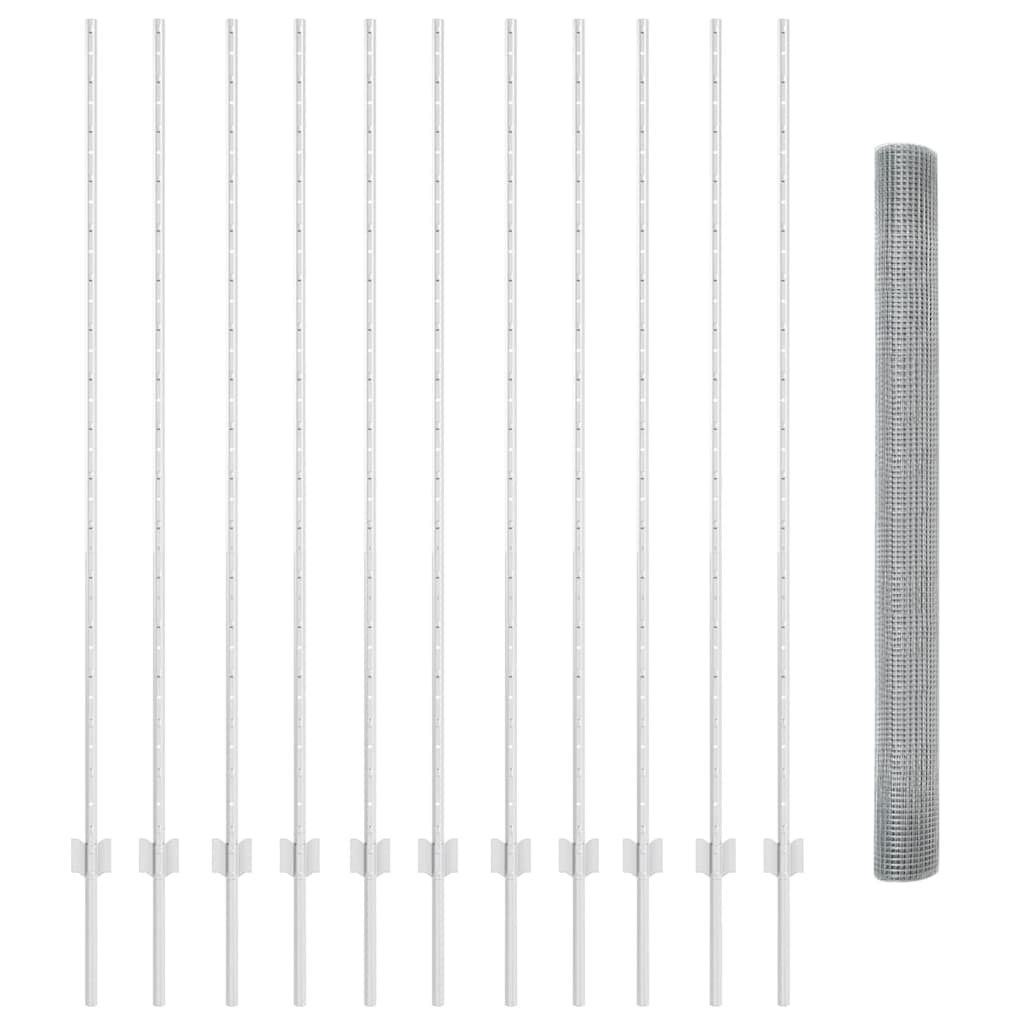 Welded Wire Fence with Post 25 x 1.6 m (W x H)