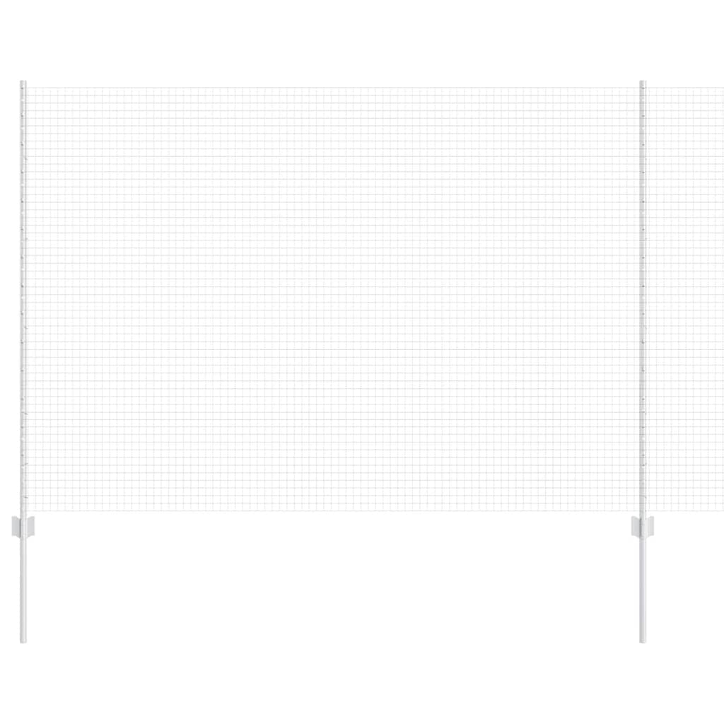 Fence with Post Silver 1.6 x 25 m Steel