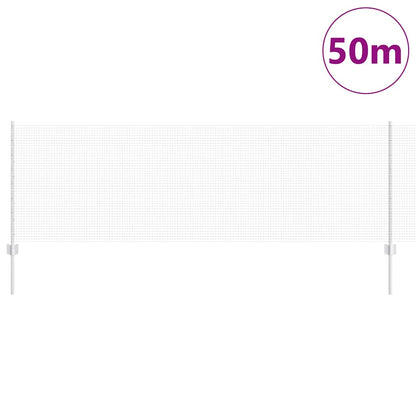 Fence with Post Silver 0.8 x 50 m Steel