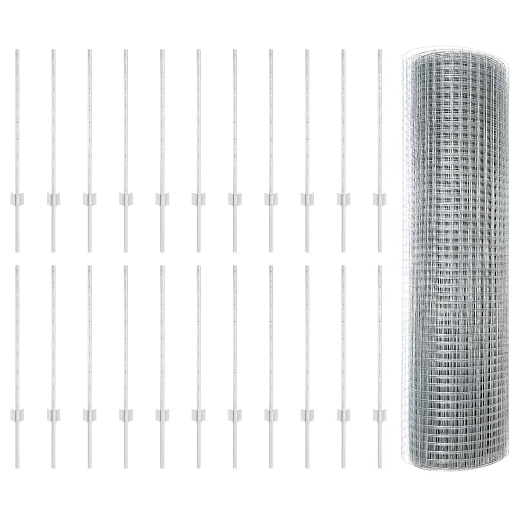 Fence with Post Silver