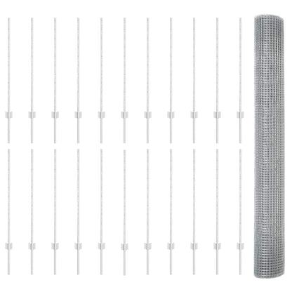 Welded Wire Fence with Post 50 x 1 m (W x H)