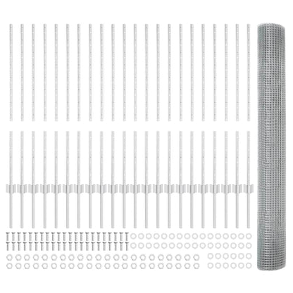 Welded Wire Fence with Post 50 x 1 m (W x H)