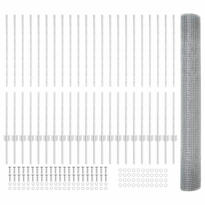 Welded Wire Fence with Post 50 x 1.2 m (W x H)