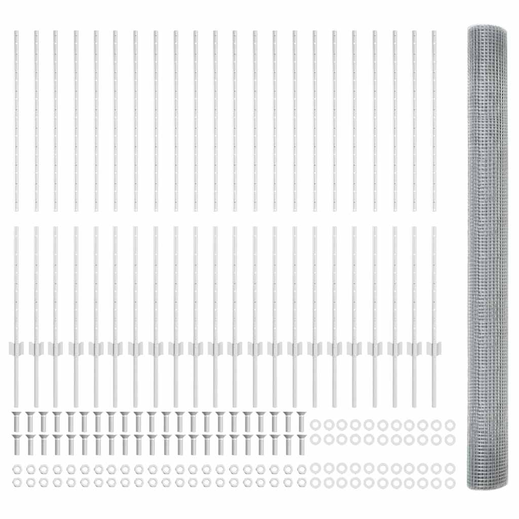 Welded Wire Fence with Post 50 x 1.4 m (W x H)