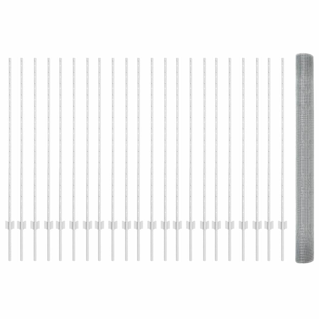 Welded Wire Fence with Post 50 x 1.4 m (W x H)
