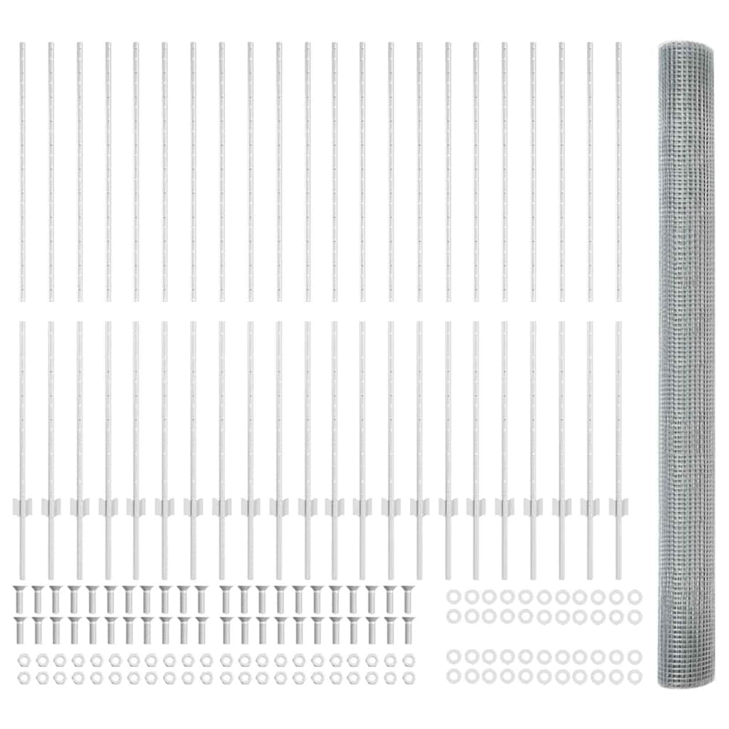 Fence with Post Silver