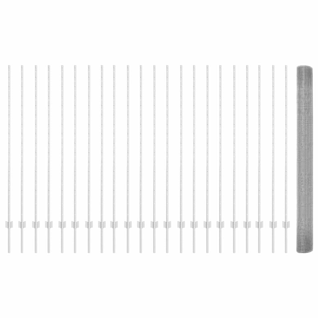 Welded Wire Fence with Post 50 x 1.6 m (W x H)