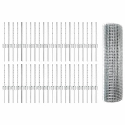 Fence with Post Silver