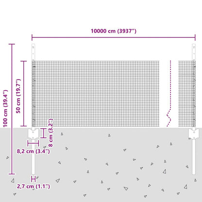 Fence with Post Silver