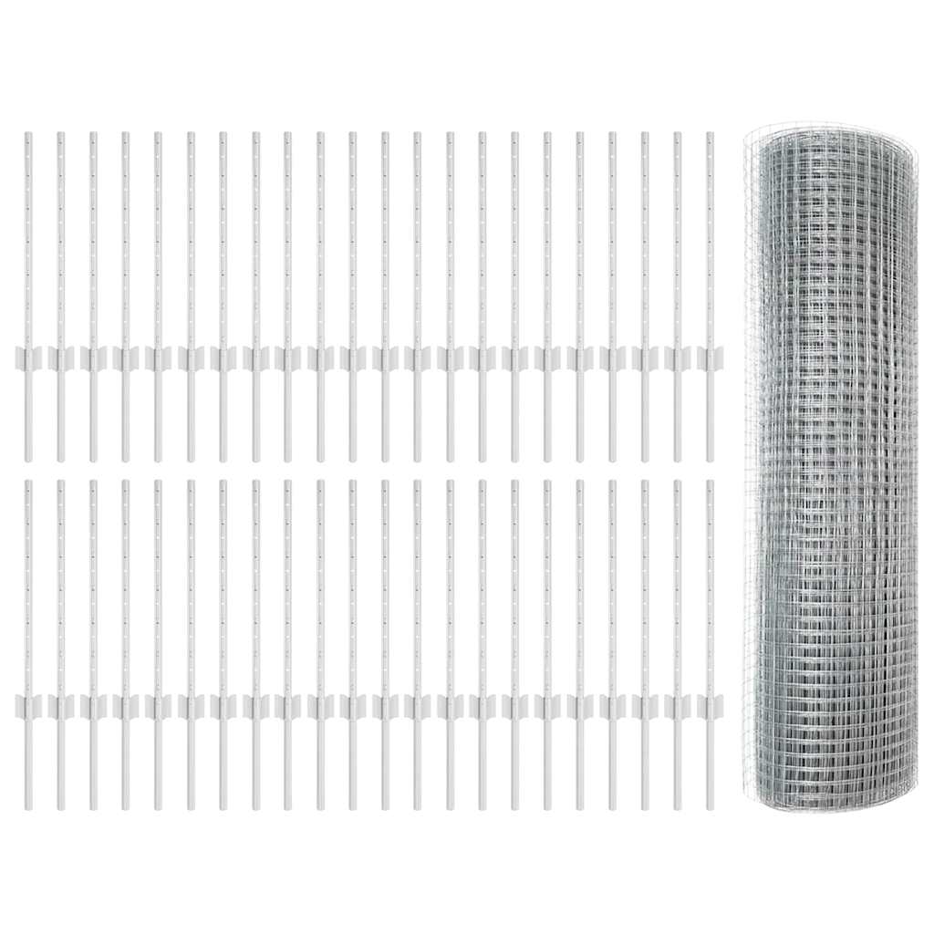 Fence with Post Silver