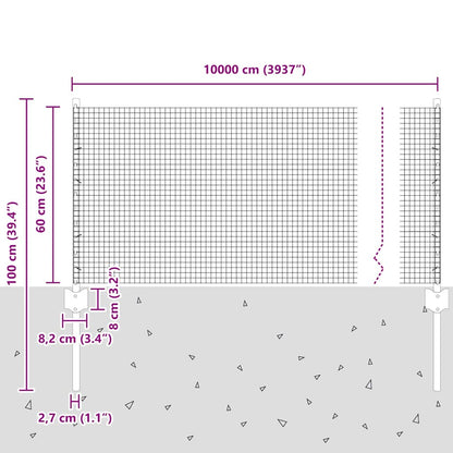 Fence with Post Silver