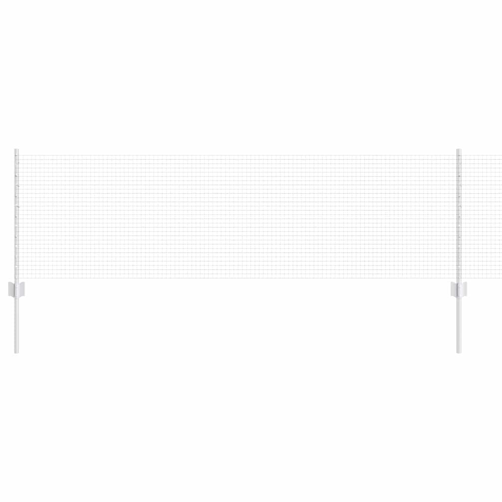 Fence with Post Silver 0.6 x 100 m Steel