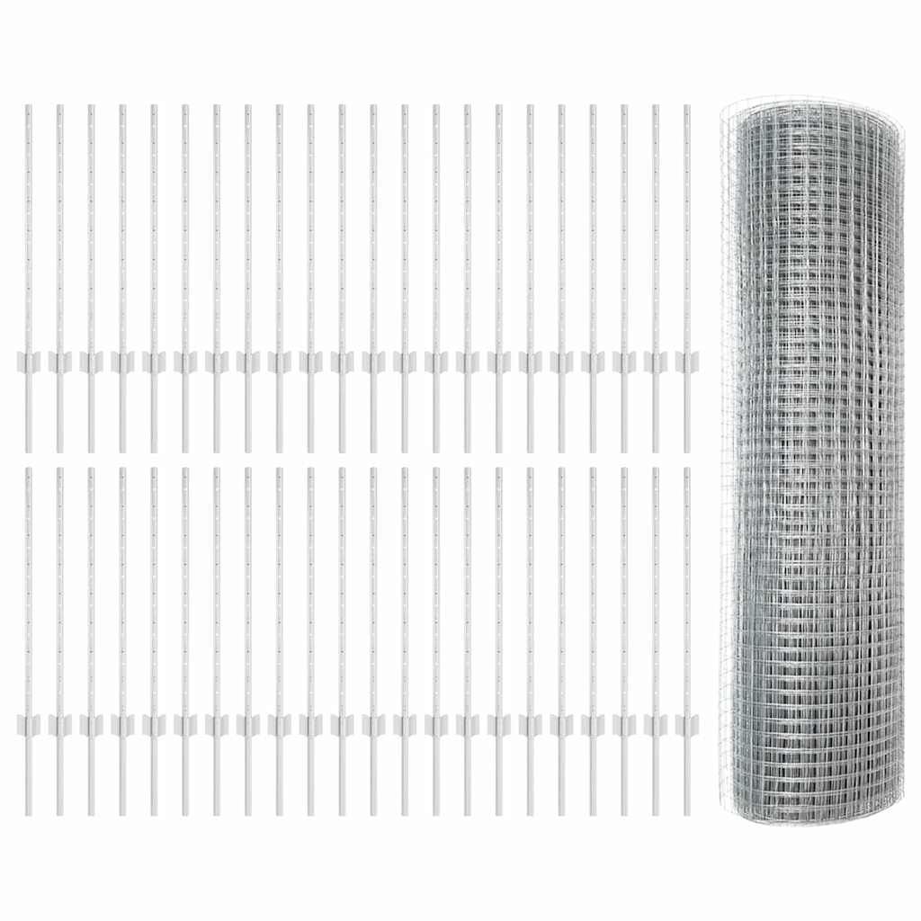Fence with Post Silver