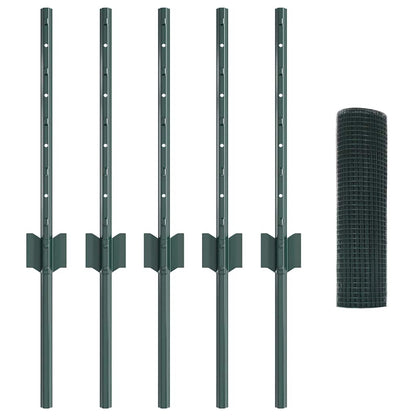 Fence with Post Green