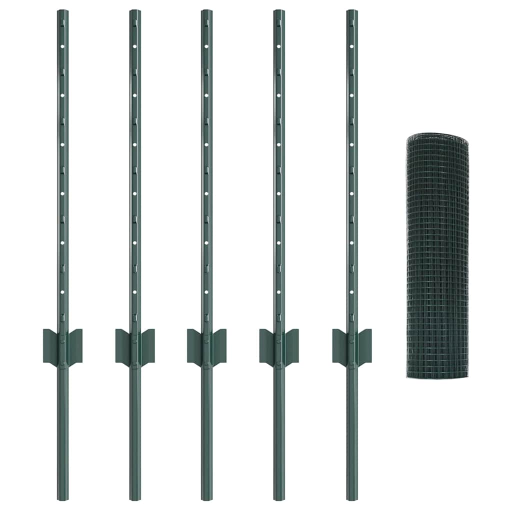 Fence with Post Green