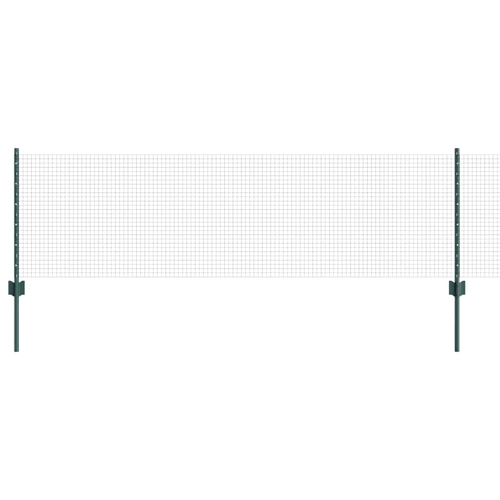 Welded Wire Fence with Post 10 x 0.6 m (W x H) PVC-Coated Steel