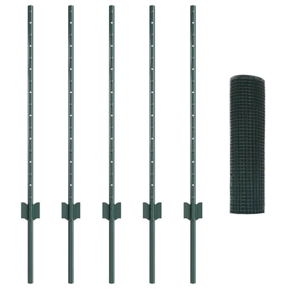 Fence with Post Green