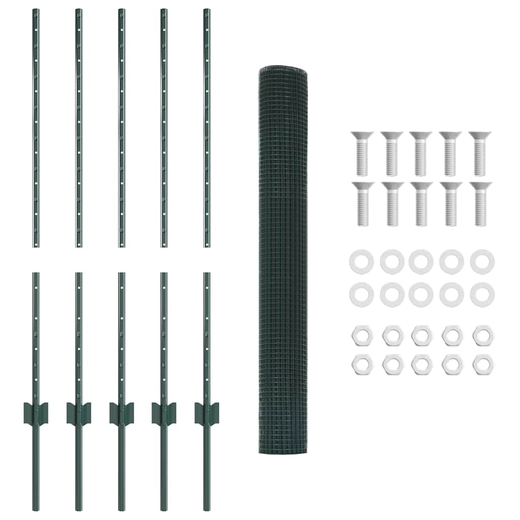 Fence with Post Green