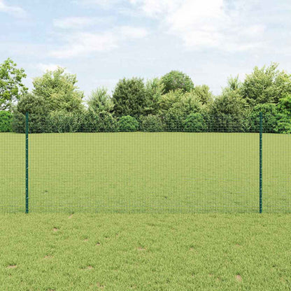 Fence with Post Green 1 x 10 m Steel