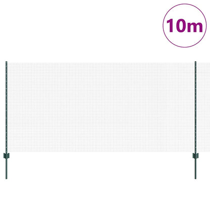 Welded Wire Fence with Post 10 x 1.2 m (W x H) PVC-Coated Steel